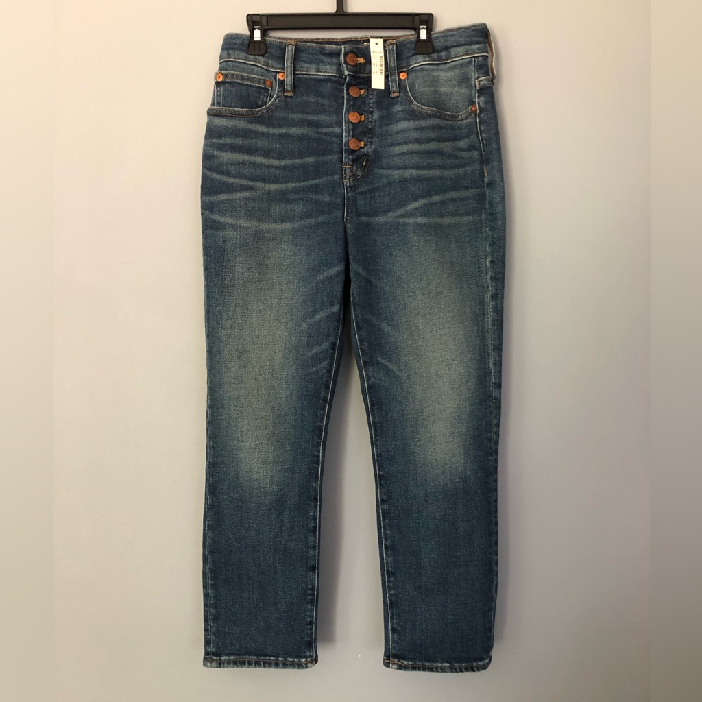 Madewell Women’s 26 Petite The Perfect Vintage Crop Jean Button Fly New